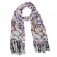 Grey and violet model/cashmere stole