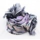 Grey and violet model/cashmere stole
