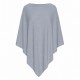 Light blue poncho in silk/cashmere mix