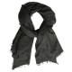 Knitted cashmere scarf in light grey