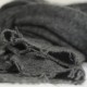 Knitted cashmere scarf in dark grey