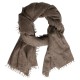 Knitted cashmere scarf in taupe