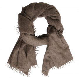 Knitted cashmere scarf in taupe