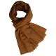 Brown cashmere scarf in twill weave