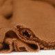 Brown cashmere scarf in twill weave