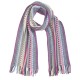 Striped scarf in violet and blue shades