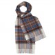 light blue tartan scarf