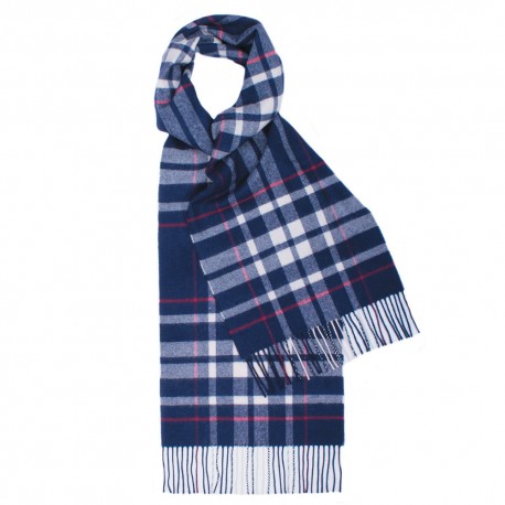Blue tartan scarf