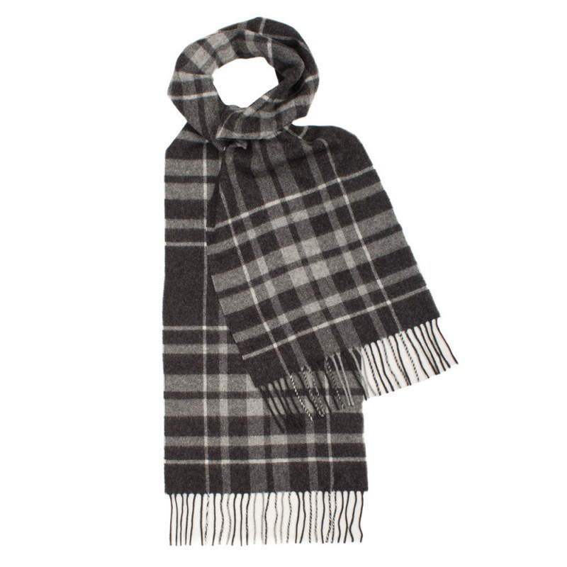 Grey tartan scarf