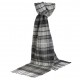 Dark blue tartan scarf