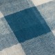 Checkered blue and white wool scarf