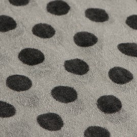 Light grey scarf with black dots