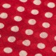 Red scarf with white dots