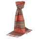 Cinnabar red tartan scarf