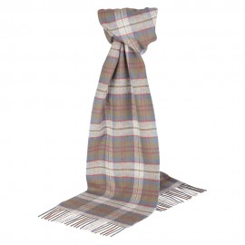 Silver grey tartan scarf