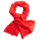 Coral red pashmina stole in diamond weave
