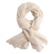 Off white pashmina scarf in twill weave