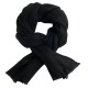 Dark blue cashmere scarf in twill weave