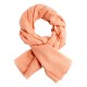 Peach coloured cashmere scarf in twill weave
