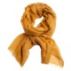 Dark golden pashmina shawl in 2 ply twill weave