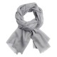 Light grey pashmina shawl in 2 ply twill weave