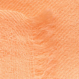Peach pashmina shawl in 2 ply twill weave