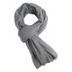 Light grey knitted cashmere scarf