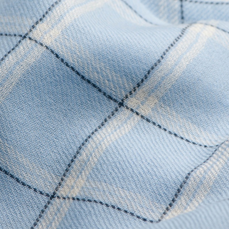 blue checkered scarf