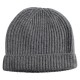 Light grey beanie knitted in pure cashmere