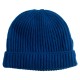 Dark blue knitted beanie in cashmere