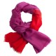 Two coloured shaded pashmina shawl in purple and coral