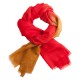 Shaded pashmina shawl in red and golden