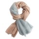 Two coloured shaeded pashmina shawl in blue and beige