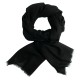 Black pashmina stole in basket weave