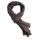 Grey brown pashmina scarf in twill weave