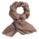 Grey brown pashmina shawl in 2 ply twill
