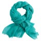 Turquoise pashmina shawl in 2 ply twill