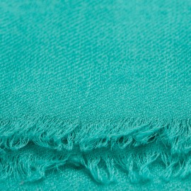 Turquoise pashmina shawl in 2 ply twill