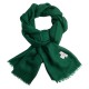 Dark green pashmina shawl in diamond weave