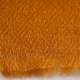 Dark golden pashmina shawl in diamond weave