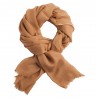 Toffee coloured pashmina shawl in diamond weave