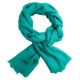 Turquoise pashmina shawl in diamond weave
