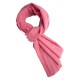 Pink cashmere scarf in twill weave