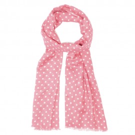 Rose scarf with white dots