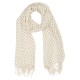 Off white scarf with black dots
