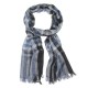 Blue tartan scarf in cotton