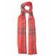 Red tartan scarf in cotton