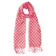 Pink scarf with white dots