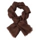 Dark brown pashmina stole in 2 ply twill weave