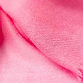 Pink pashmina stole in 2 ply twill weave